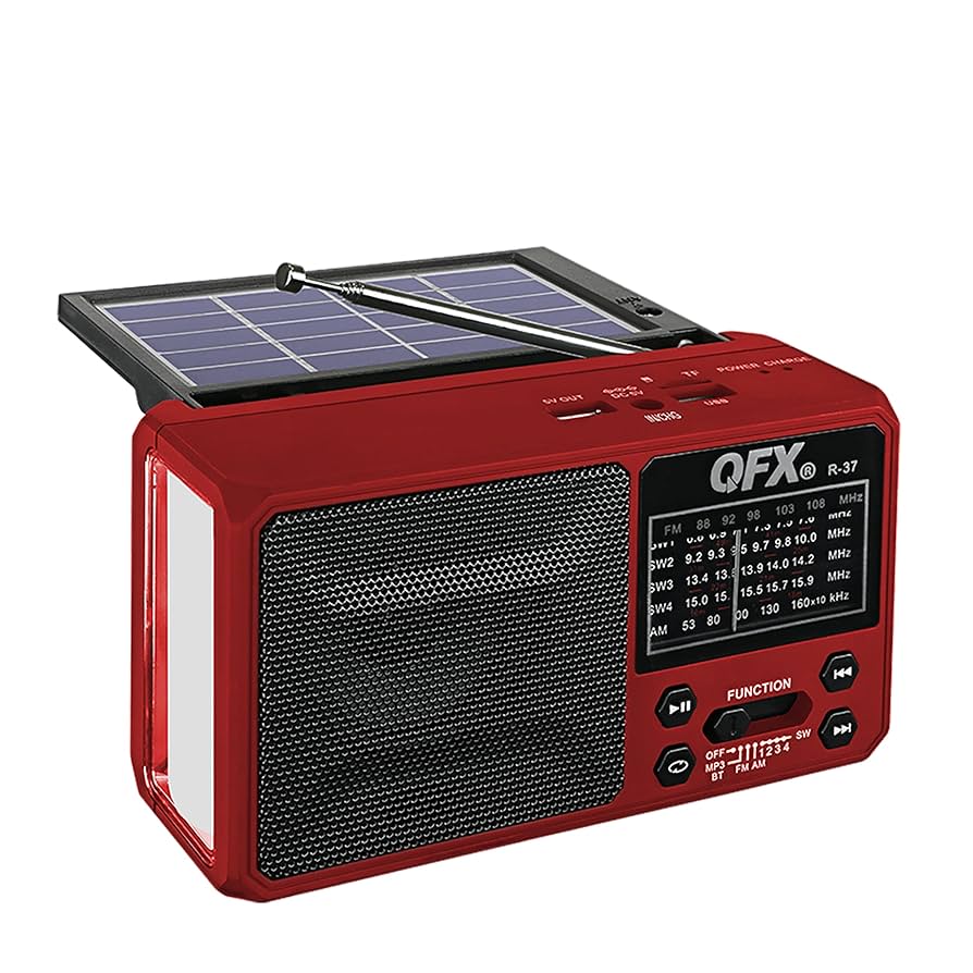 Amazon.com: QFX R-37 (AM, FM, SW1) 6-Band Solar Powered